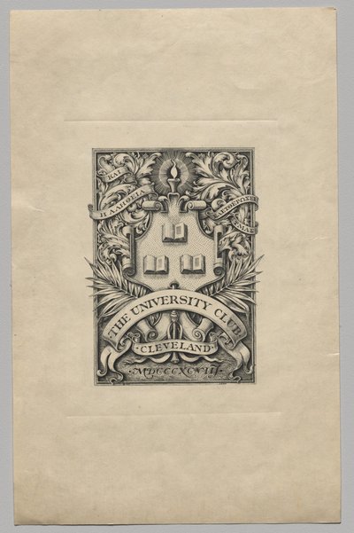 Ex Libris: The University Club, Cleveland da Unknown artist