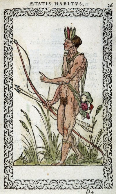 Brasiliano in "Habits et effigies", di Jean Sluperius nel 1572 da Unknown artist