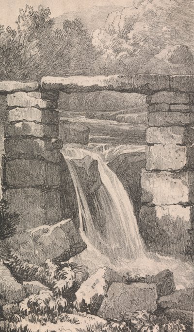 Ponte sopra una cascata da Unknown artist