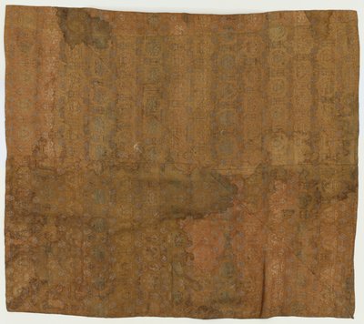 Broccato, seta. Una copertura del tempio. In quattro pezzi cuciti insieme e foderati con asa da Unknown artist