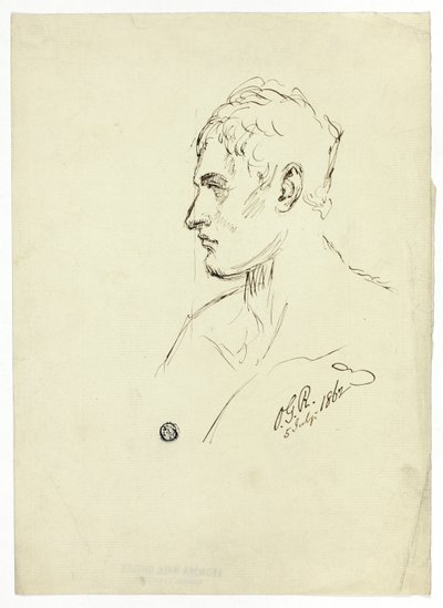 Busto di giovane uomo di profilo da Unknown artist