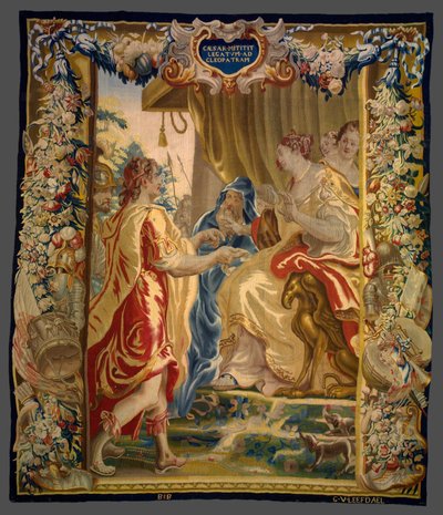 Cesare invia un messaggero a Cleopatra da La storia di Cesare e Cleopatra da Unknown artist