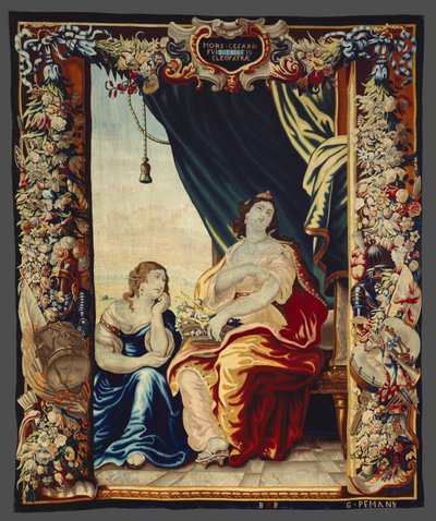 La morte di Cesare fa piangere Cleopatra da "La storia di Cesare e Cleopatra". da Unknown artist