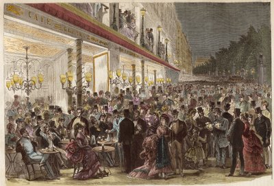 Caffè sui Grands Boulevards in una sera d