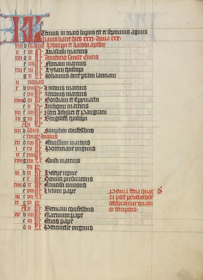 Pagina del calendario da Unknown artist