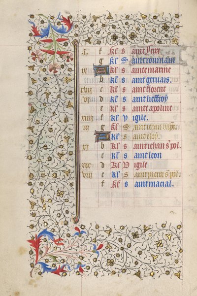 Pagina del calendario da Unknown artist