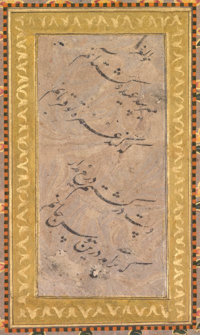 Calligrafia (verso) da Unknown artist