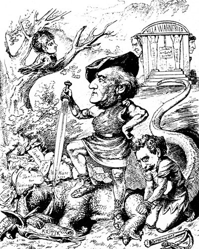 Caricatura di Richard Wagner da Unknown artist