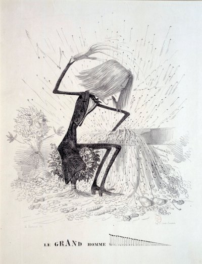 Caricatura del compositore Franz Liszt da Unknown artist