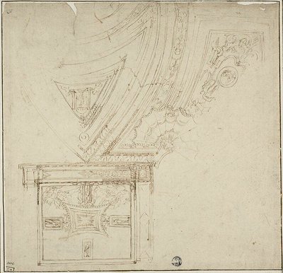Decorazione del soffitto con grottesche da Unknown artist