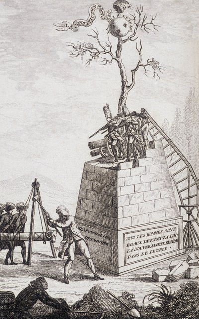 Accusa contro Necker - Frontespizio in "Supplement à la vie privée et ministère érielle de M. Necker, Directeur général des Finances" di un cittadino, ed. Pellet, Ginevra da Unknown artist