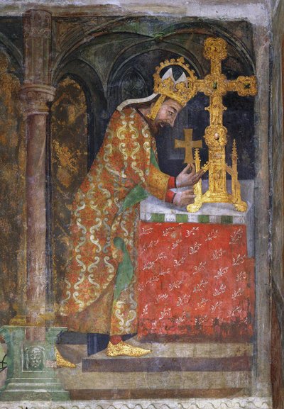 Carlo IV colloca una scheggia della Santa Croce in un reliquiario da Unknown artist