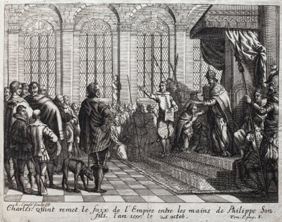 Carlo V (1500-1558) consegna il fardello dell
