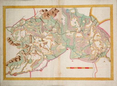 Carta di Leix e Offaly, Irlanda, c.1590 da Unknown artist