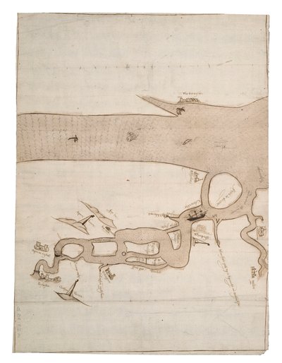 Carta del fiume Medway e parte del Tamigi: no.24 Sheerness, c.1590 da Unknown artist
