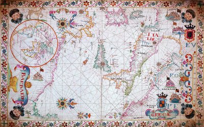 Carta del Mediterraneo, che mostra l