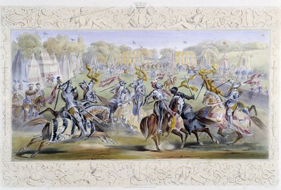 Torneo cavalleresco - in "Knight of England" di J. Whatman, ed. T. M