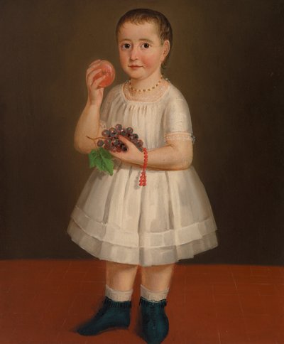 Bambino che tiene frutta da Unknown artist