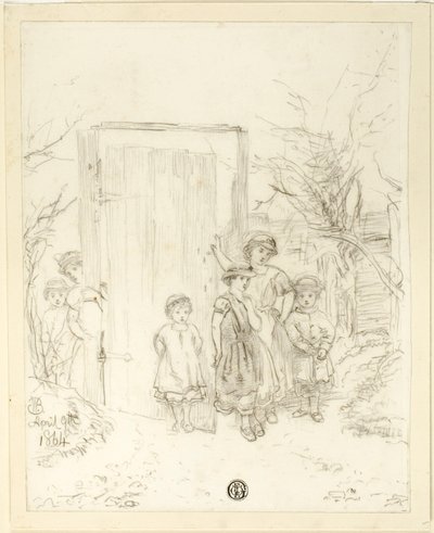 Bambini vicino a una Porta da Unknown artist