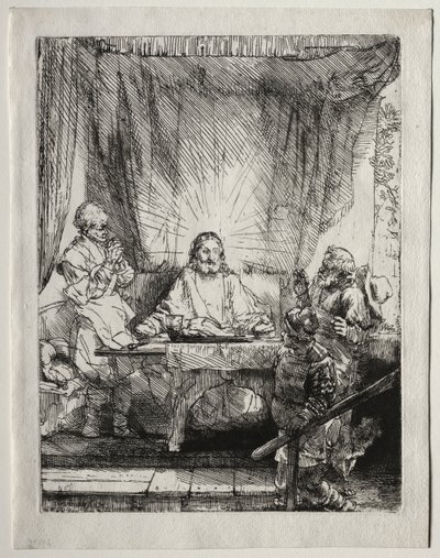 Cristo a Emmaus: La lastra più grande da Unknown artist