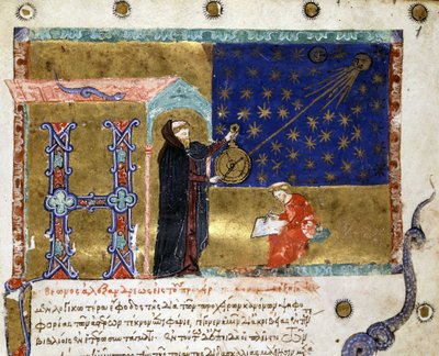 Claudio Tolomeo (astronomo) rappresentato in "Canon Astronomicon Explanatio", dal XIV secolo. da Unknown artist