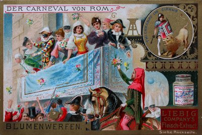 Serie di immagini da collezione Il Carnevale di Roma, Lancio di fiori da Unknown artist