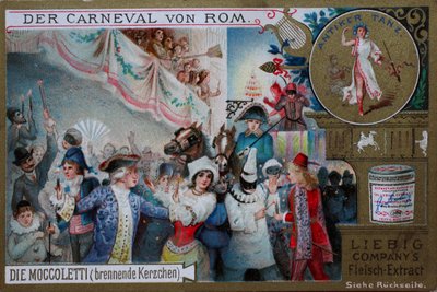 Serie di immagini del collezionista Il Carnevale di Roma, i Moccoletti, candele accese da Unknown artist