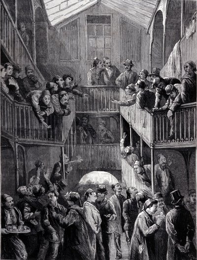 Costantinopoli: la borsa nel sobborgo di Galata nel 1878. da Unknown artist