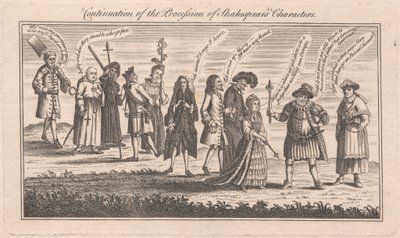 Continuazione della processione dei personaggi di Shakespeare da Unknown artist