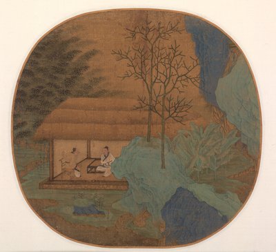 Conversazione in una capanna di paglia da Unknown artist