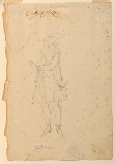Costume design: Un uomo del mondo per un balletto da Unknown artist
