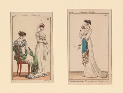 Piatti di moda "Costume Parisien" da Journal des Dames et Des Modes e Costume Parisien (The Journal of Ladies and Fashion) da Unknown artist