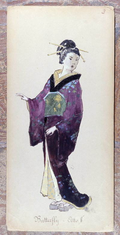 Costume di Madama Butterfly atto II per la creazione di Madama Butterfly di Giacomo Puccini nel 1904. Collezione del Museo della Scala di Milano da Unknown artist