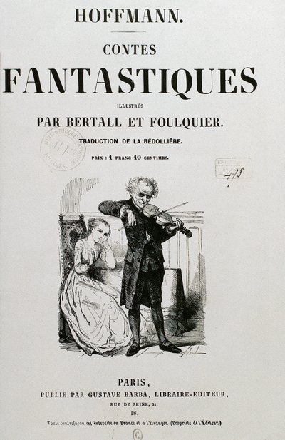 Consigliere Krespel (Rat Krespel), copertina di "I racconti fantastici" di Ernst Theodor Amadeus Hoffmann da Unknown artist