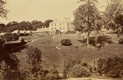 [Casa di campagna con serra e prato]. da Unknown artist