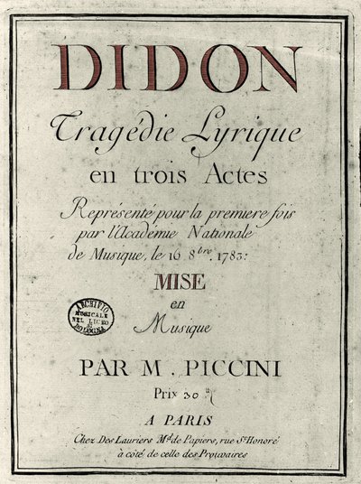 Copertina del libretto dell