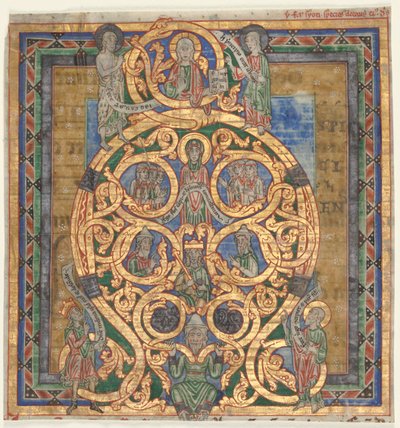 Ritaglio da un antifonario: Iniziale A[spiciens a longe]: L