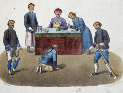 Vita quotidiana dei cinesi - Giustizia: Prevented davanti a un magistrato, XIX secolo da Unknown artist