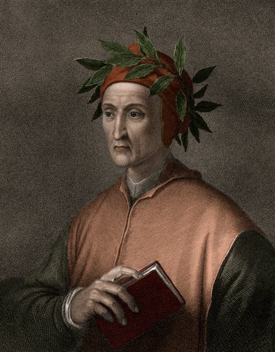 Dante Alighieri 1265-1321 (incisione) XIX secolo da Unknown artist
