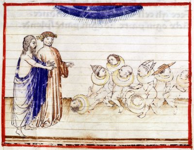 Dante e Virgilio - in "La Divina Commedia" di Dante Alighieri. Inferno, Canto VII da Unknown artist
