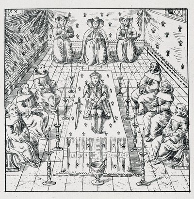 Morte di Carlo IX il 30 maggio 1574 a 24 anni - in "Collezione di 39 figure che rappresentano le calamità della Francia dal 1562 al 1586" Louis Perrin imprimerie da Unknown artist