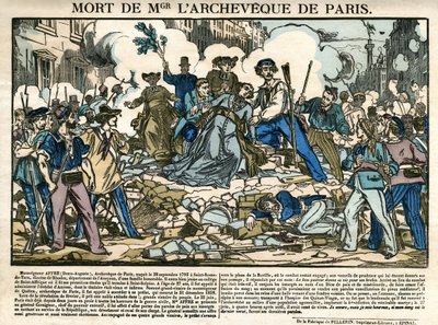 Morte di Denis Auguste Affre, arcivescovo di Parigi da Unknown artist