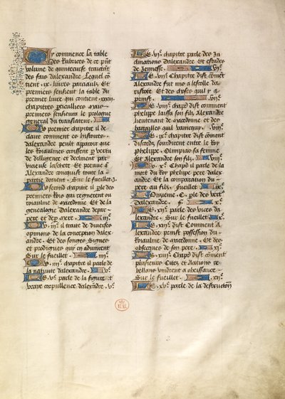 Pagina di testo decorata da Unknown artist