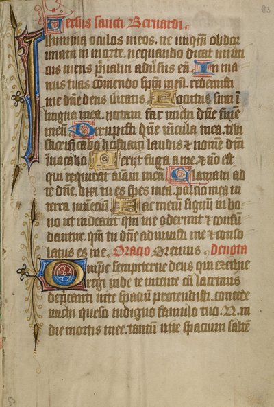 Pagina di testo decorata da Unknown artist