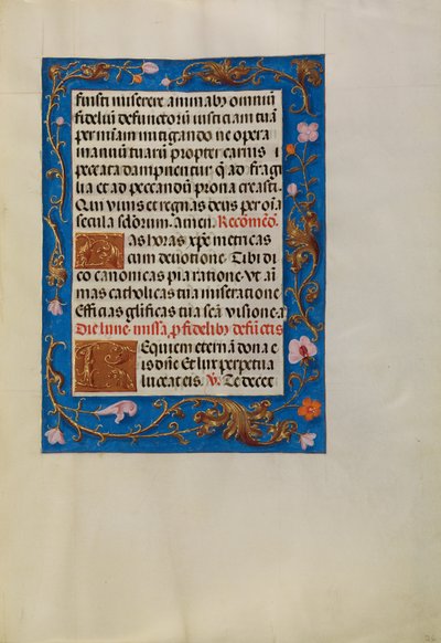 Pagina di testo decorata da Unknown artist