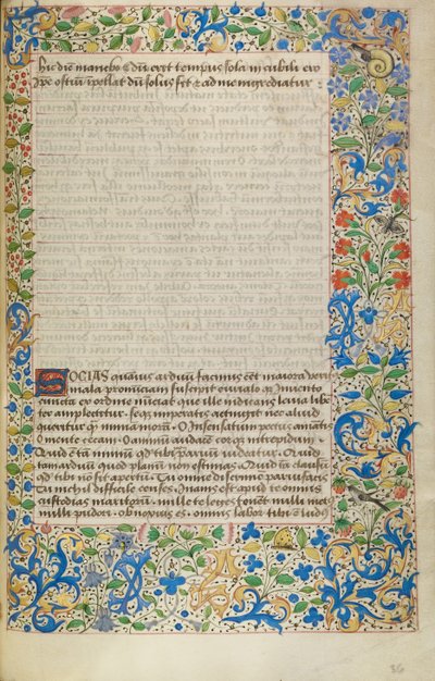 Pagina di testo decorata da Unknown artist