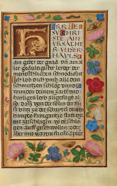 Pagina di testo decorata da Unknown artist