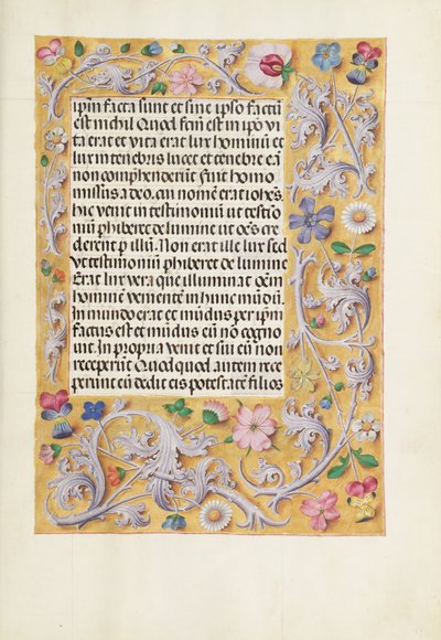 Pagina di testo decorata da Unknown artist