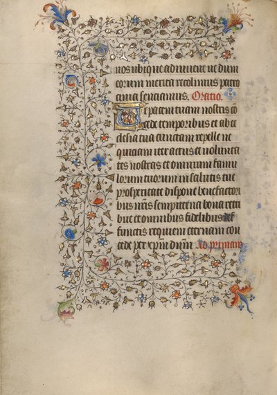 Pagina di testo decorata da Unknown artist