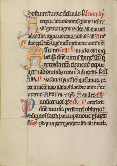 Pagina di testo decorata da Unknown artist